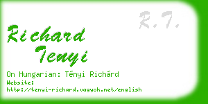 richard tenyi business card